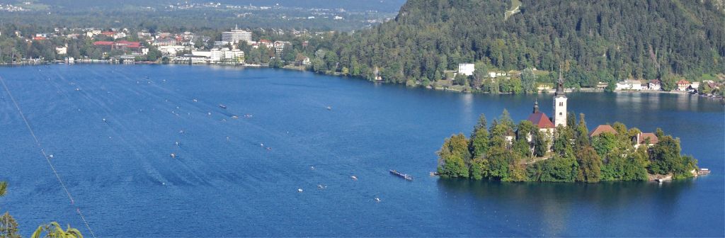 Bled rowing Lake with island